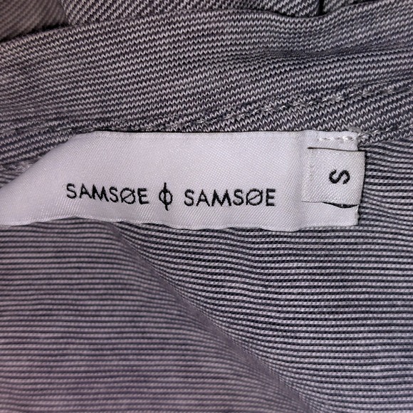 SAMSOE SAMSOE Mens Short Sleeve KRONOS O-N STRIPE T-Shirt Total Eclipse SZ S EUC - Picture 13 of 16